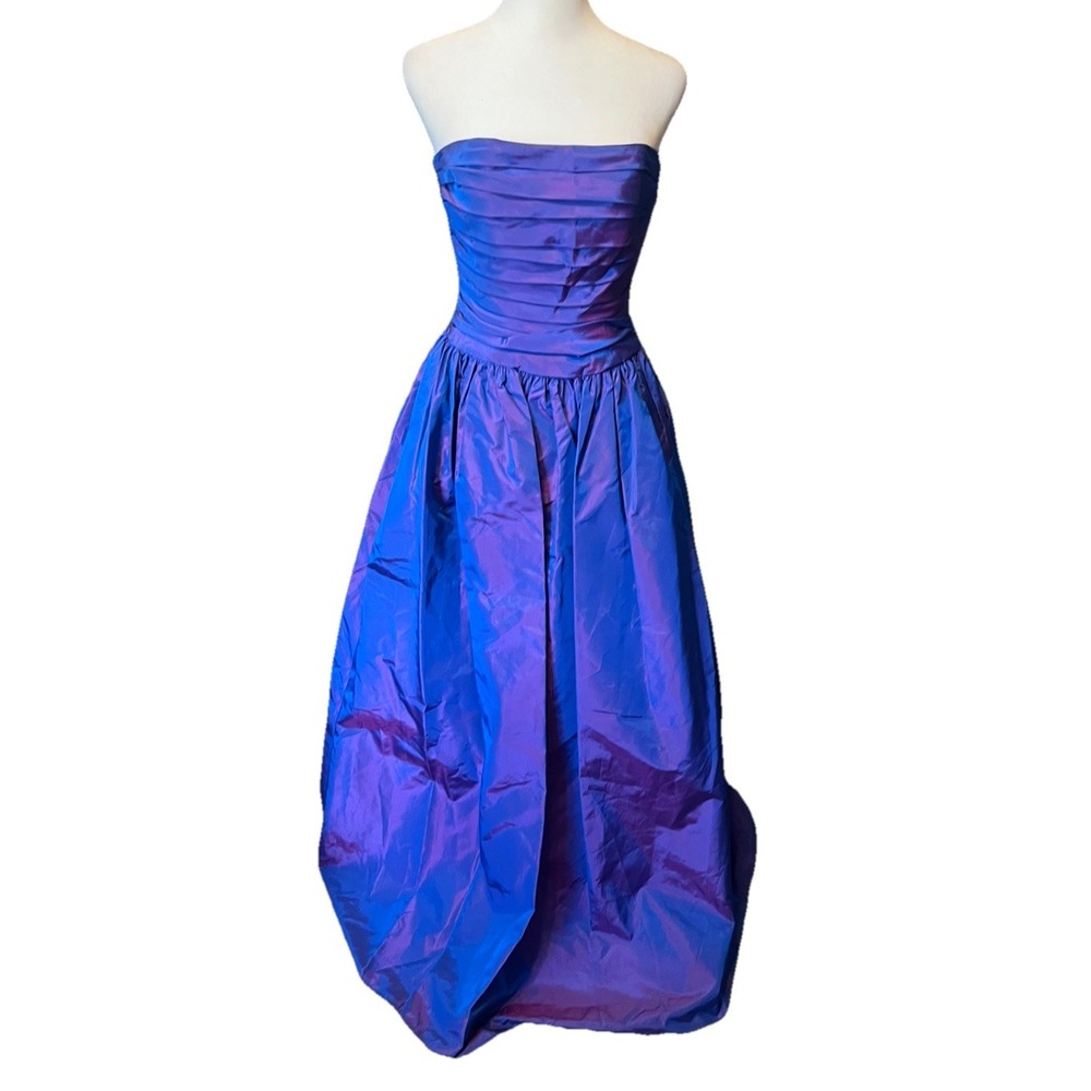Jessica McClintock for Gunne Sax Gown Purple Iridescent Prom Dress Y2K Jrs Sz 3